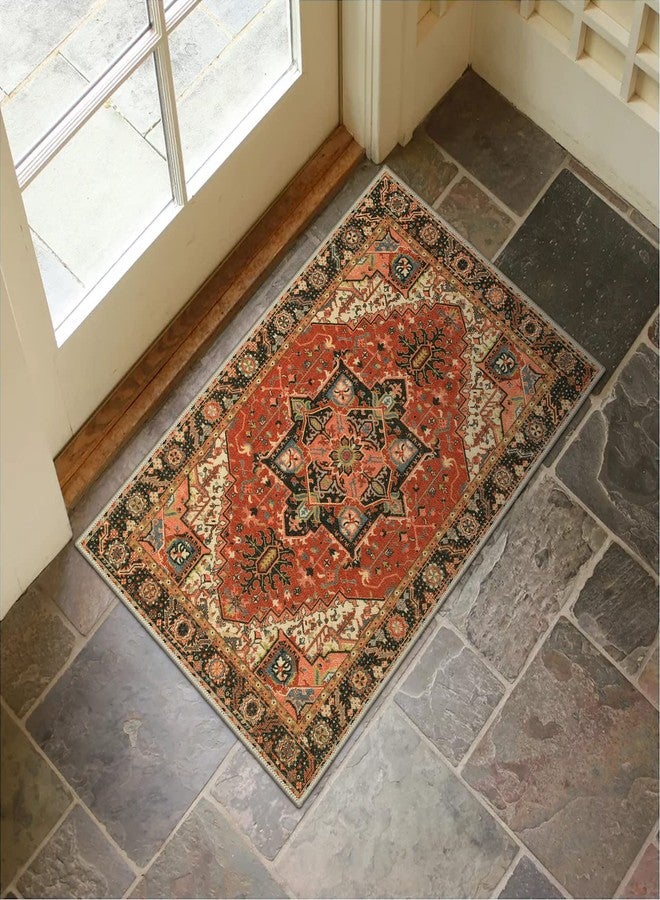 Collive Washable Indoor Door Mat, Non Slip Retro Entryway Rug 20" x 32" Doormat Quick Absorbent Entrance Rug Distressed Front Door Mat, Welcome Mats Floor Mat Doormats for Kitchen Home Patio - Image 1